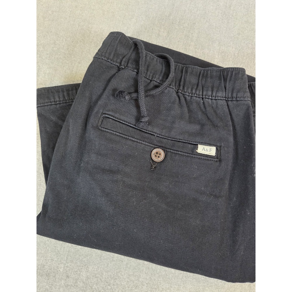 Abercrombie & Fitch Womens L Jogger Sweatpants Stretch Drawstring Y2K Black